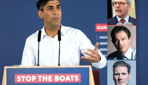 Rishi Sunak, John Major, Tony Blair, Keir Starmer