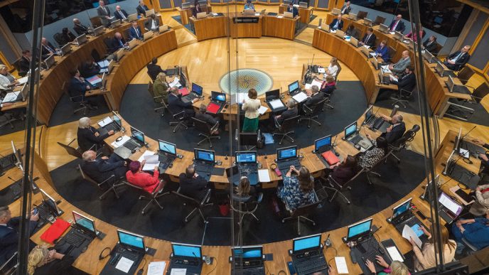 Siambr Senedd Cymru